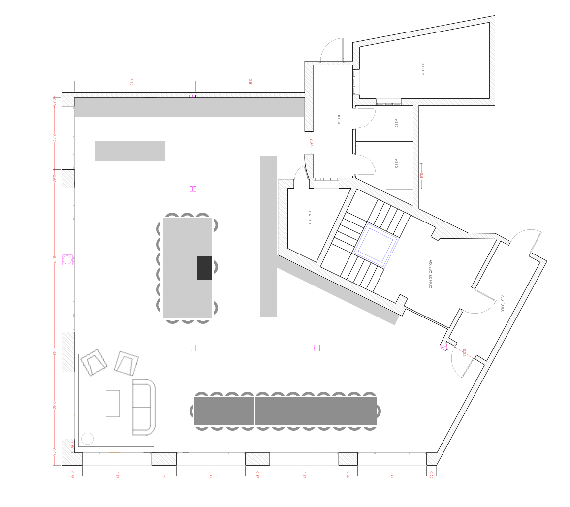 Distribución reunion mesa imperial