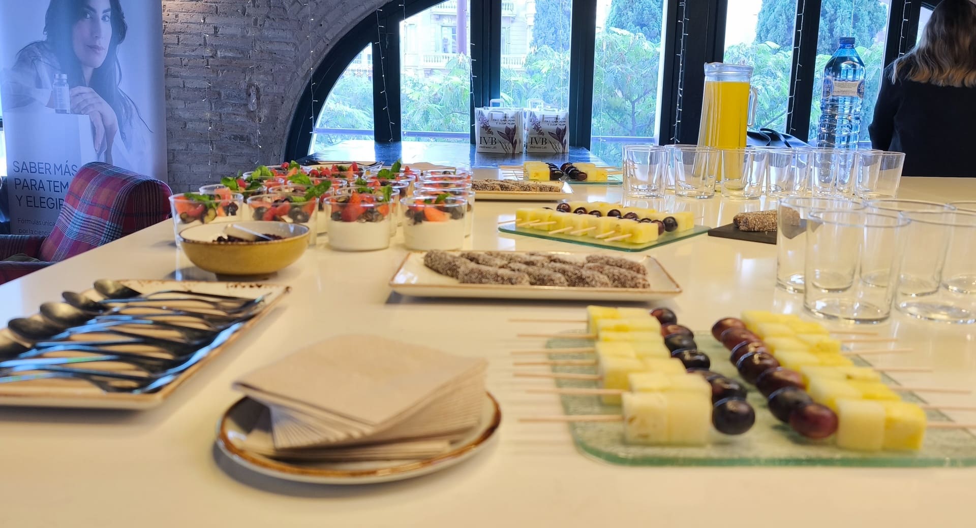 Coffee break saludable para reunión de empresa en Barcelona