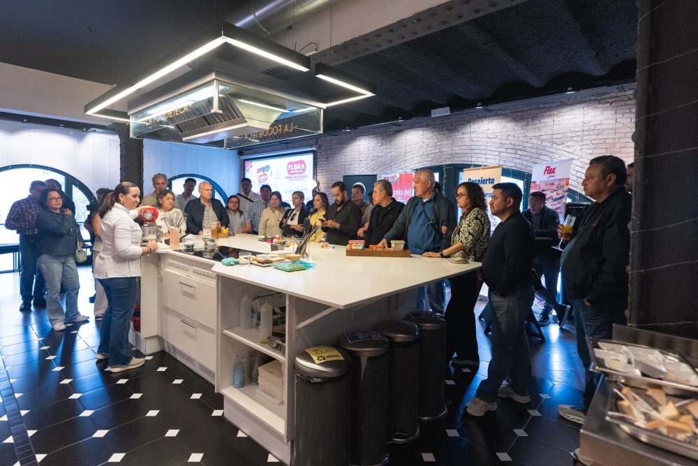 Zona de showcooking en evento corporativo de Flora Food Group