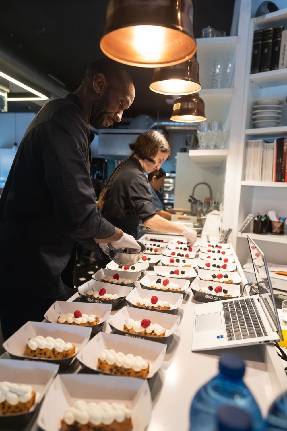 Presentación gastronómica de producto en espacio para eventos en Barcelona